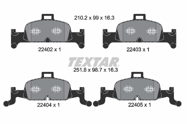 Set placute frana,frana disc 2240201 TEXTAR