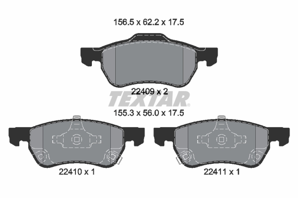 Set placute frana,frana disc 2240901 TEXTAR