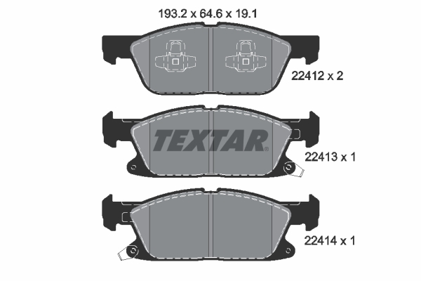 Set placute frana,frana disc 2241201 TEXTAR