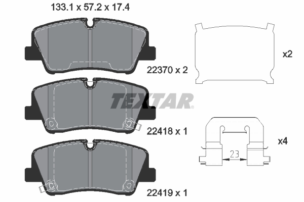 Set placute frana,frana disc 2241801 TEXTAR