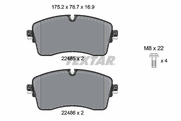 Set placute frana,frana disc 2248501 TEXTAR