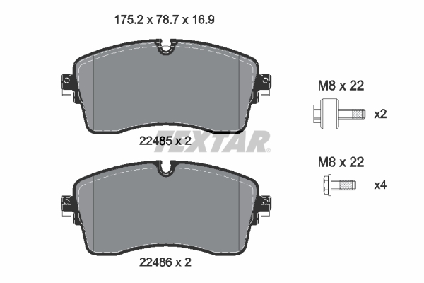 Set placute frana,frana disc 2248505 TEXTAR