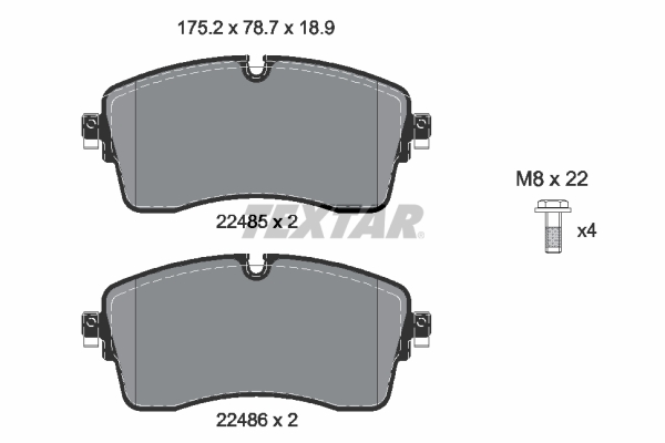 Set placute frana,frana disc 2248503 TEXTAR