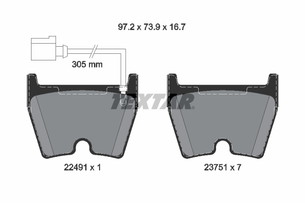 Set placute frana,frana disc 2249101 TEXTAR