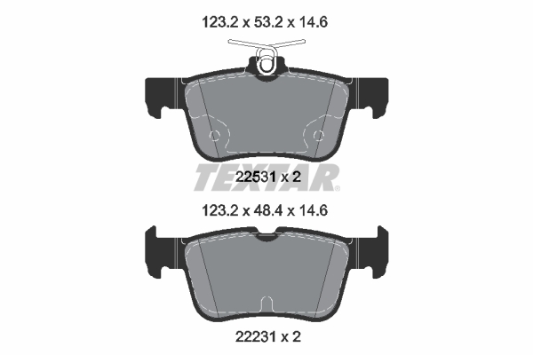 Set placute frana,frana disc 2253105 TEXTAR