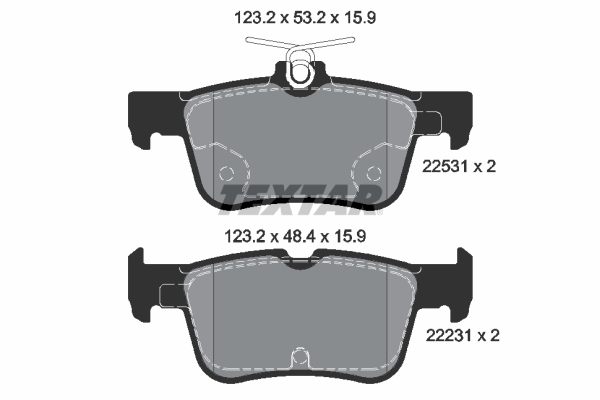 Set placute frana,frana disc 2253101 TEXTAR