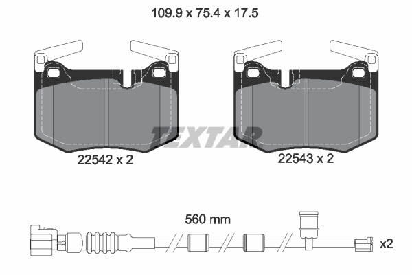 Set placute frana,frana disc 2254201 TEXTAR