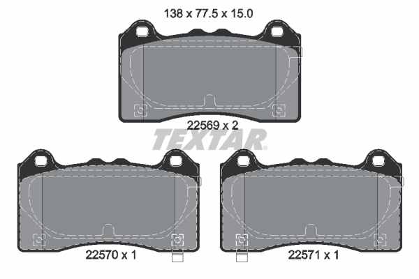 Set placute frana,frana disc 2256901 TEXTAR