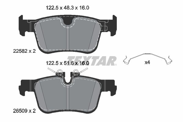 Set placute frana,frana disc 2258201 TEXTAR