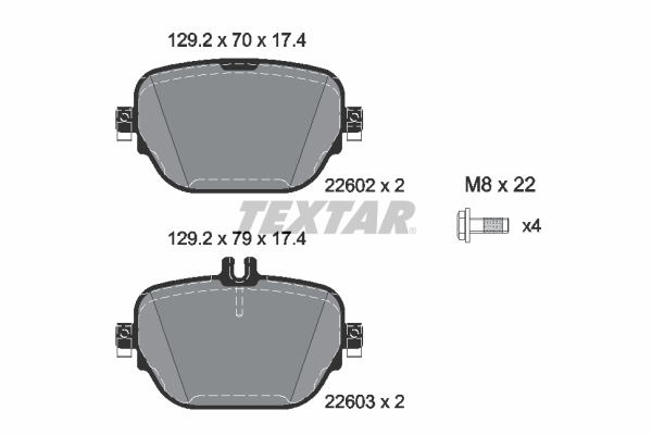 Set placute frana,frana disc 2260201 TEXTAR