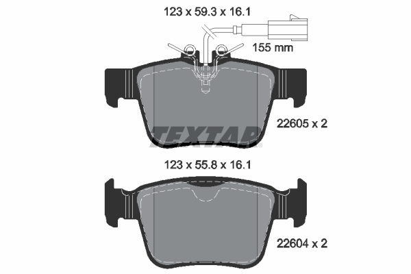 Set placute frana,frana disc 2260501 TEXTAR