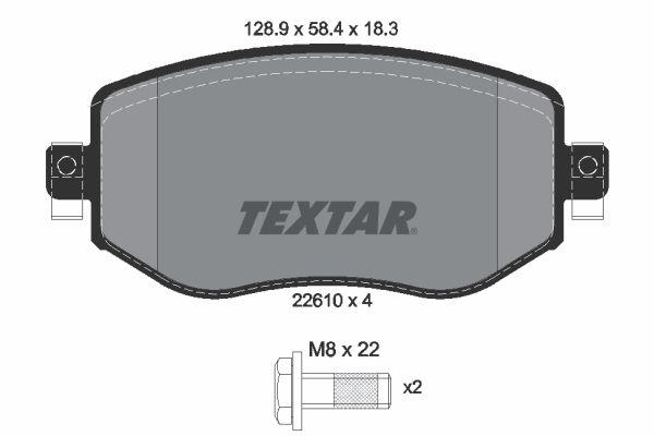 Set placute frana,frana disc 2261001 TEXTAR