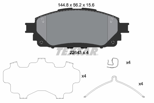 Set placute frana,frana disc 2264301 TEXTAR