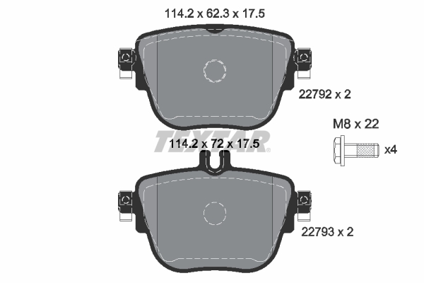 Set placute frana,frana disc 2279201 TEXTAR