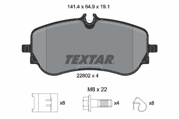 Set placute frana,frana disc 2280201 TEXTAR