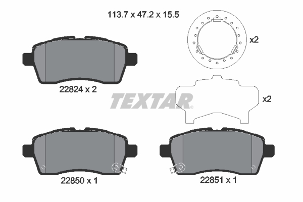 Set placute frana,frana disc 2282401 TEXTAR