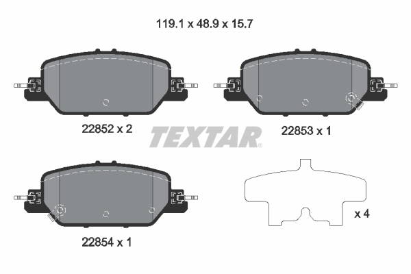 Set placute frana,frana disc 2285201 TEXTAR