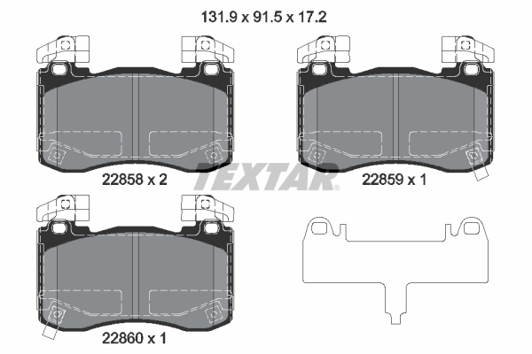 Set placute frana,frana disc 2285801 TEXTAR