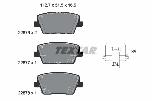 Set placute frana,frana disc 2287601 TEXTAR