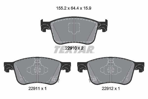 Set placute frana,frana disc 2291001 TEXTAR