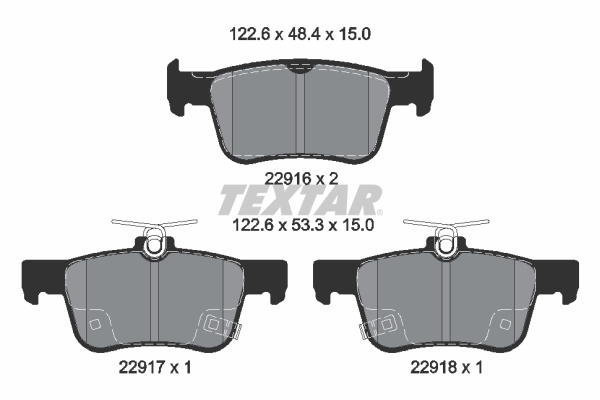 Set placute frana,frana disc 2291601 TEXTAR