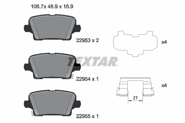 Set placute frana,frana disc 2295301 TEXTAR