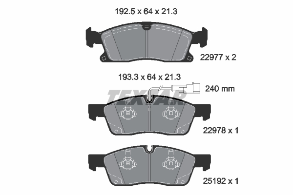 Set placute frana,frana disc 2297701 TEXTAR