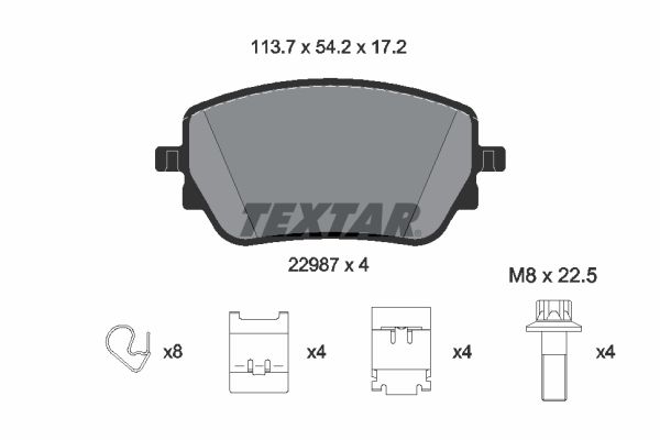 Set placute frana,frana disc 2298701 TEXTAR