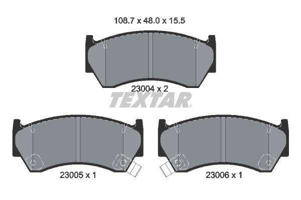 set placute frana,frana disc 2300401 TEXTAR