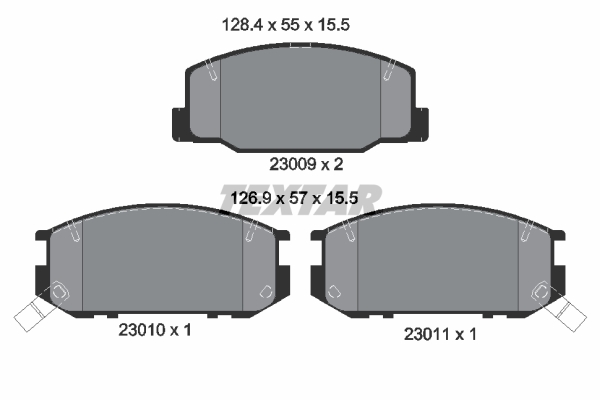 set placute frana,frana disc 2300901 TEXTAR