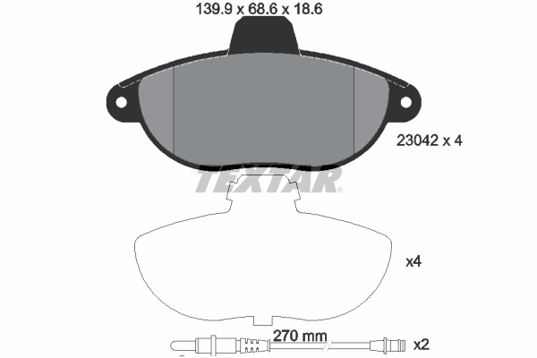 Set placute frana,frana disc 2304201 TEXTAR