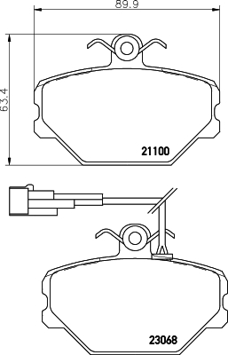 set placute frana,frana disc 2306801 TEXTAR