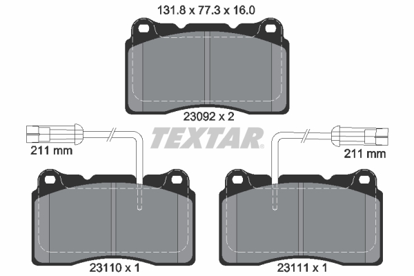 Set placute frana,frana disc 2309201 TEXTAR