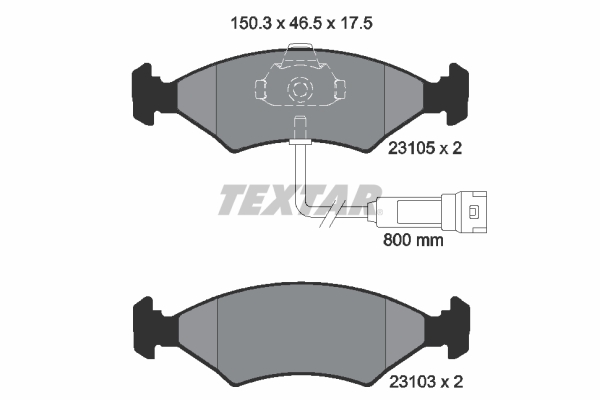 set placute frana,frana disc 2310501 TEXTAR