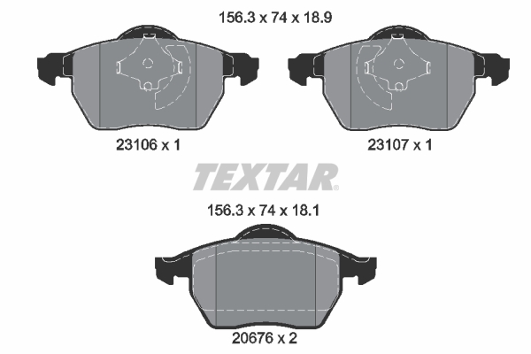 set placute frana,frana disc 2310601 TEXTAR