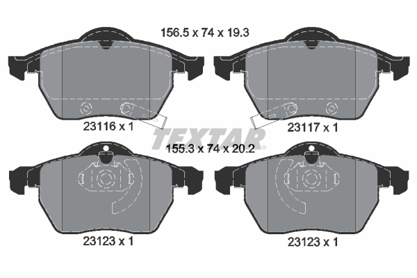 Set placute frana,frana disc 2311701 TEXTAR