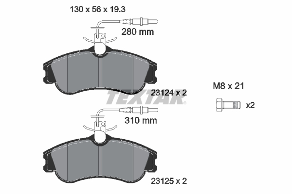 Set placute frana,frana disc 2312401 TEXTAR