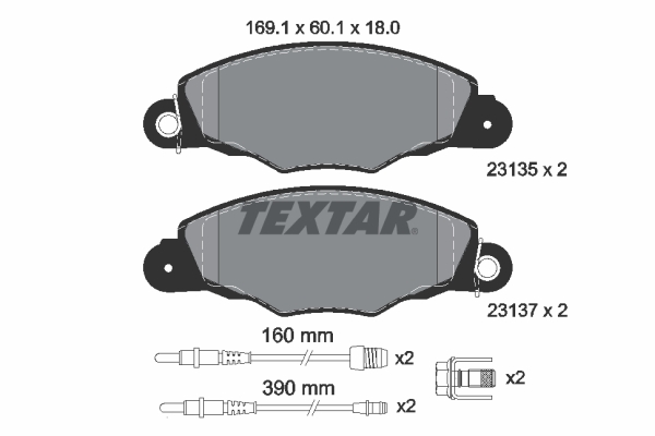 Set placute frana,frana disc 2313503 TEXTAR