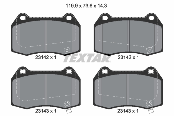 Set placute frana,frana disc 2314201 TEXTAR