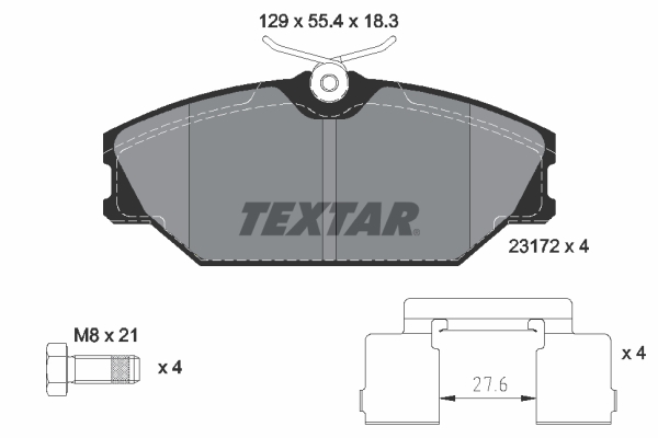 Set placute frana,frana disc 2317203 TEXTAR