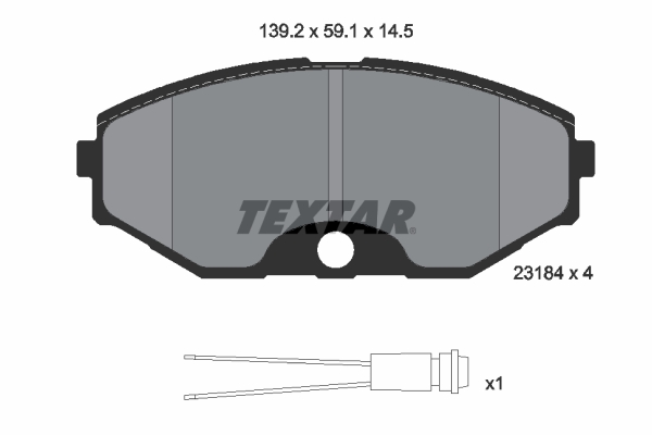 set placute frana,frana disc 2318402 TEXTAR