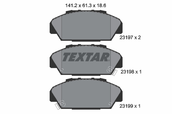 set placute frana,frana disc 2319701 TEXTAR