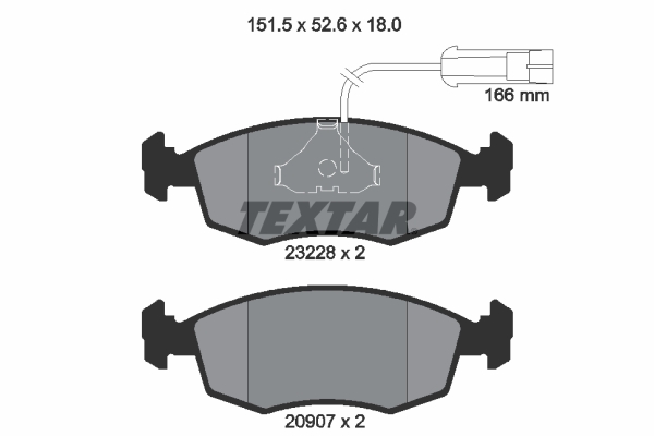 Set placute frana,frana disc 2322702 TEXTAR