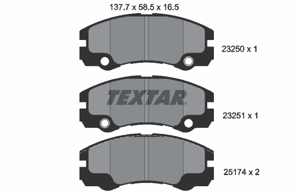 Set placute frana,frana disc 2325001 TEXTAR