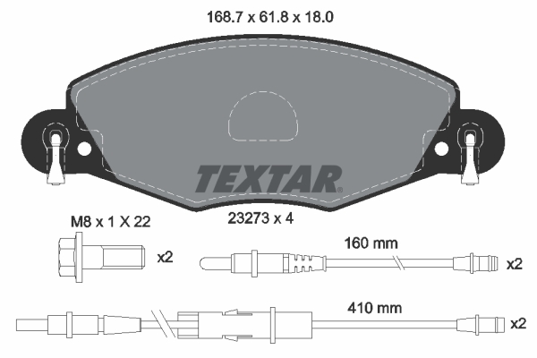 Set placute frana,frana disc 2327301 TEXTAR