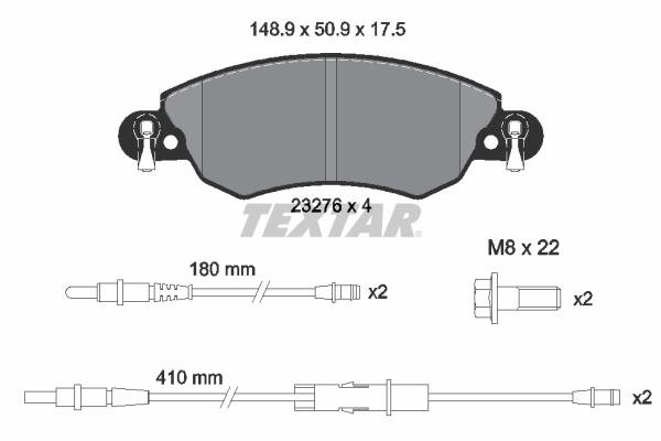 Set placute frana,frana disc 2327601 TEXTAR