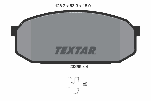 set placute frana,frana disc 2329501 TEXTAR