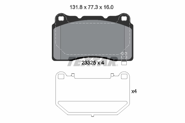 Set placute frana,frana disc 2332502 TEXTAR