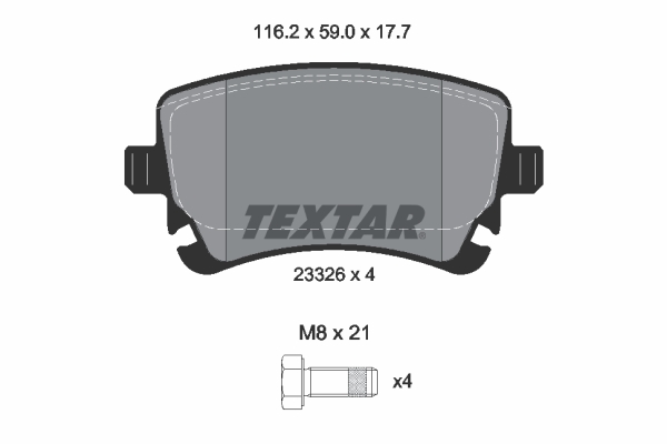 Set placute frana,frana disc 2332611 TEXTAR