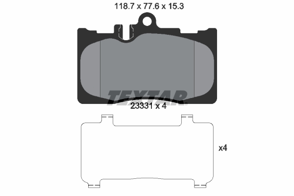 Set placute frana,frana disc 2333102 TEXTAR